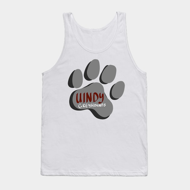 University of Indianapolis Greyhounds Paw Print Tank Top by turbo-swift